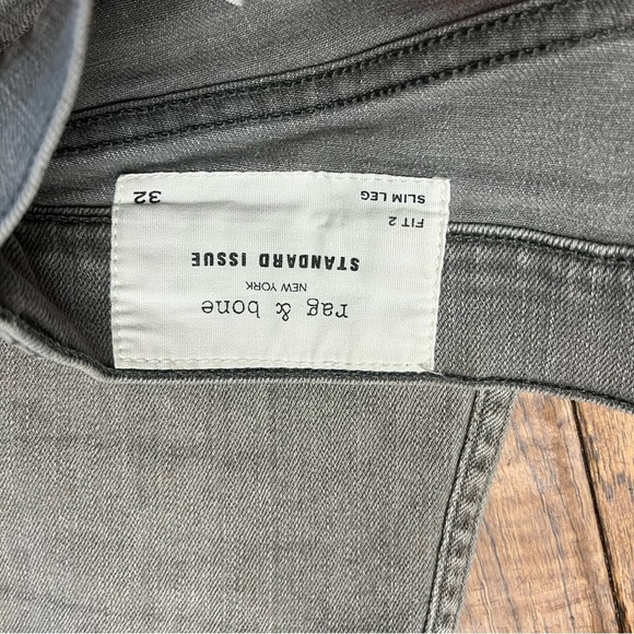 Rag & Bone Slim Gray Jeans Modern Fit - Picture 3 of 8